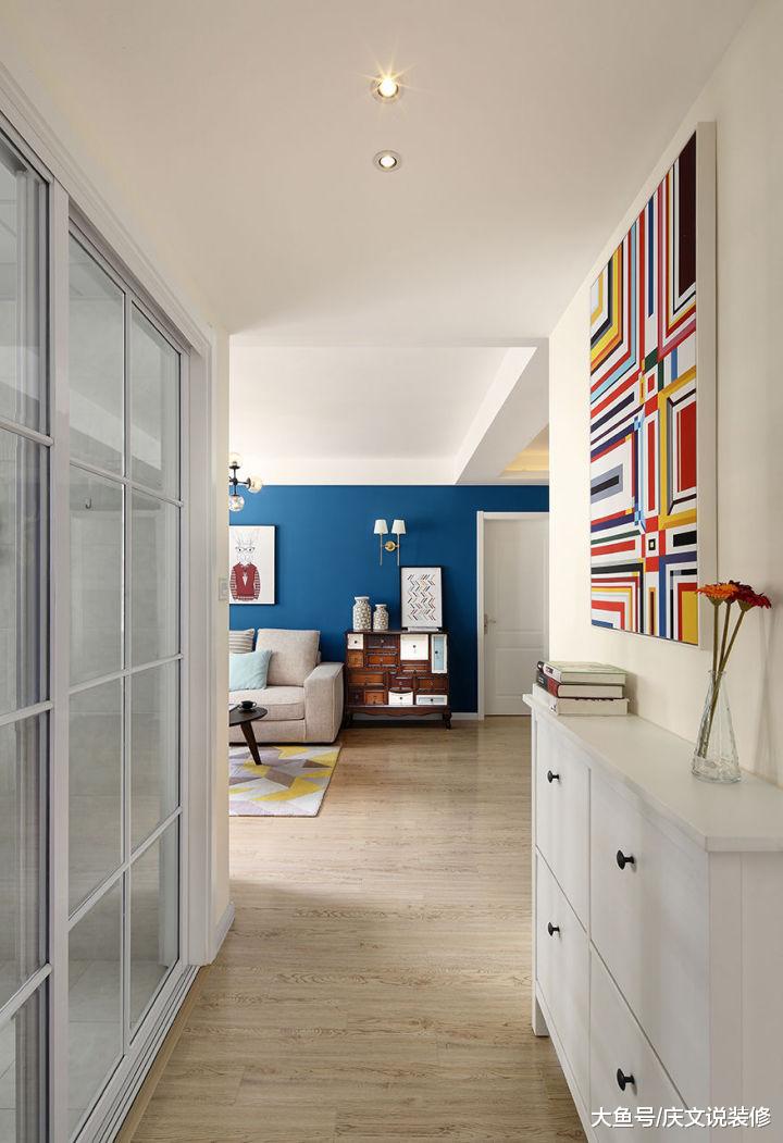 蓝色的调调，让家里有一种清新，安静之美