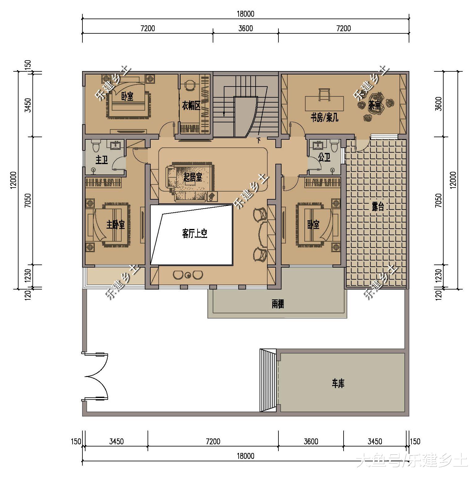 河北省河间市现代别墅设计，二层18X12米箱体结构，经典时尚！