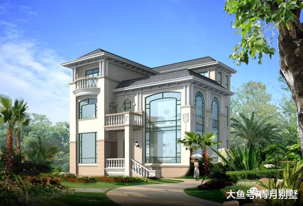 13.3×12.6米豪华欧式三层别墅，7卧室大露台多阳台