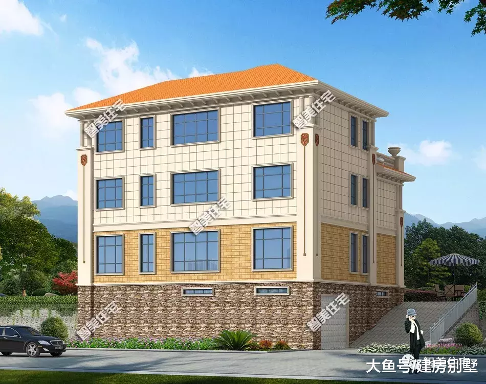 15.8×16.5米豪华别墅，带地下室，有钱人人都想建