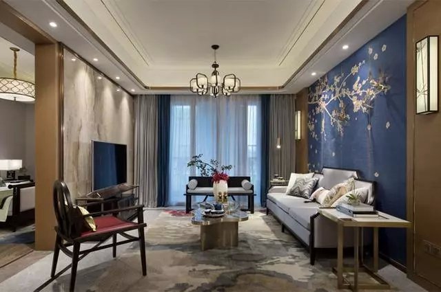 126平新中式大宅，整体加入寒梅、山水元素，古典优雅，韵味悠长！