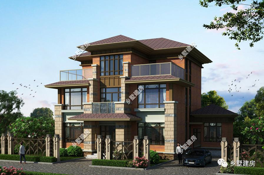 想盖栋别墅养老, 那就选这栋户型没错, 11x10米经典欧式