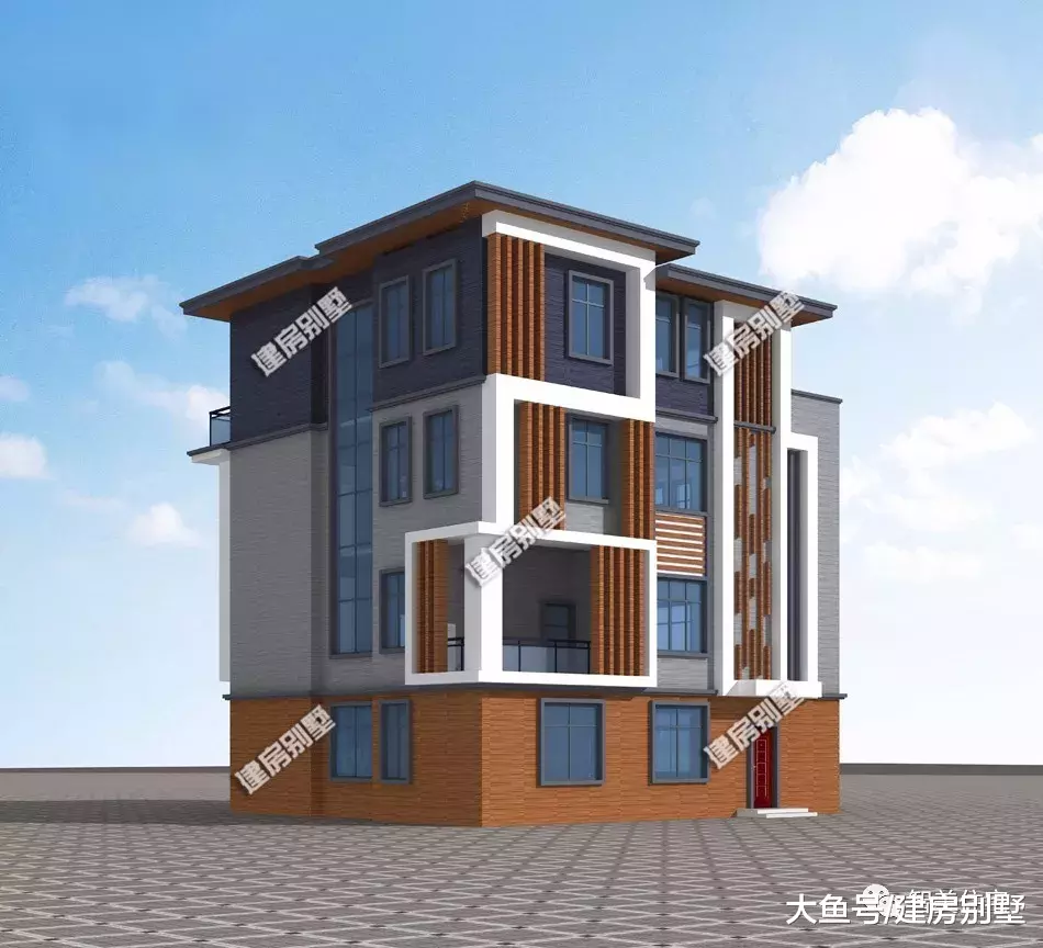 一栋四层现代风格的自建房，简约时尚有品位，打造高端农村生活