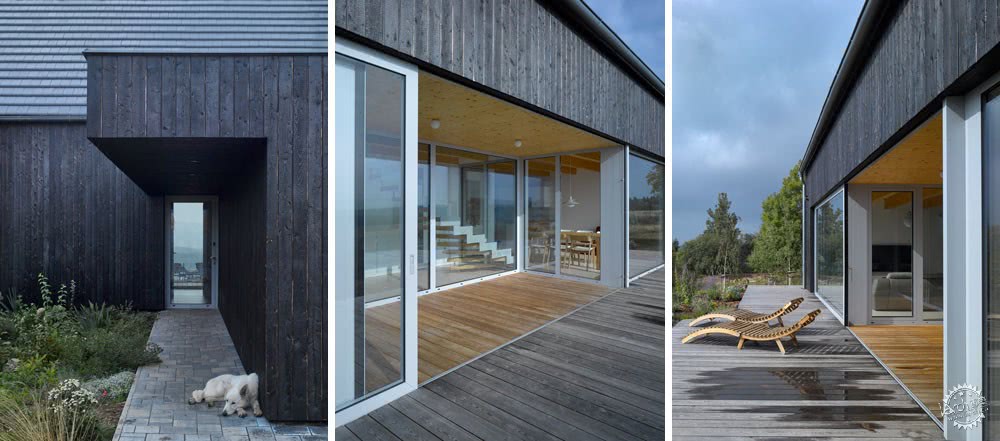 这是一座冬季花园里的山顶小屋