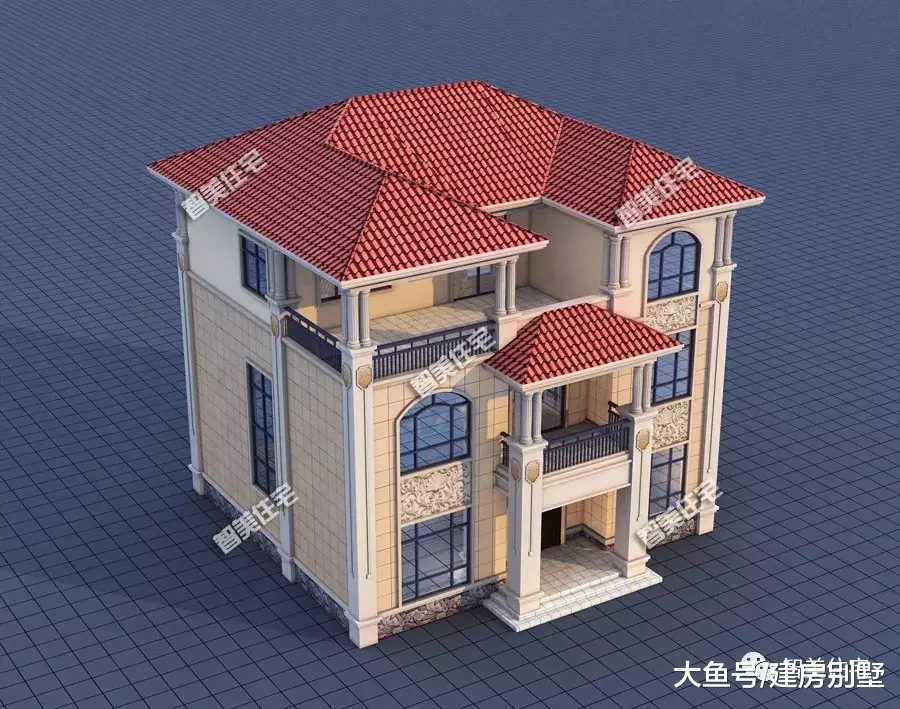 一栋简欧风格的别墅，户型周正惹人爱，造价40多万