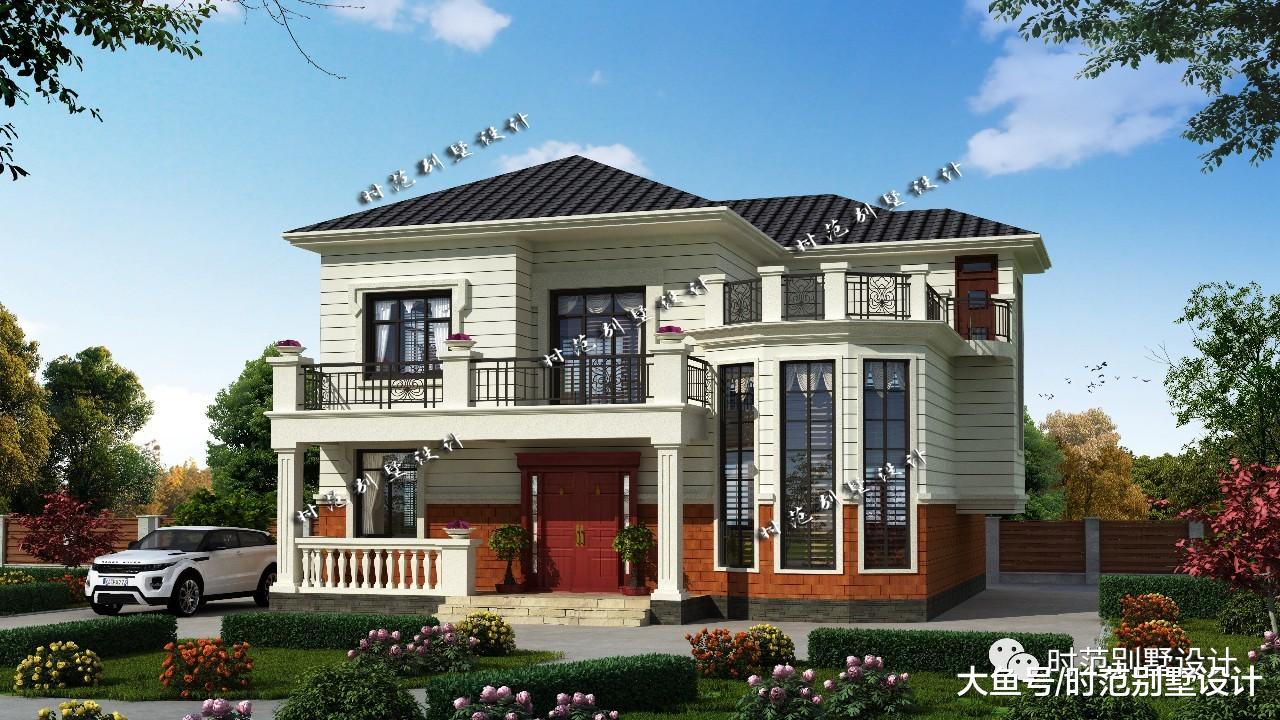 11x13米小户型二层欧式复式别墅，带堂屋7室2厅，实景对比