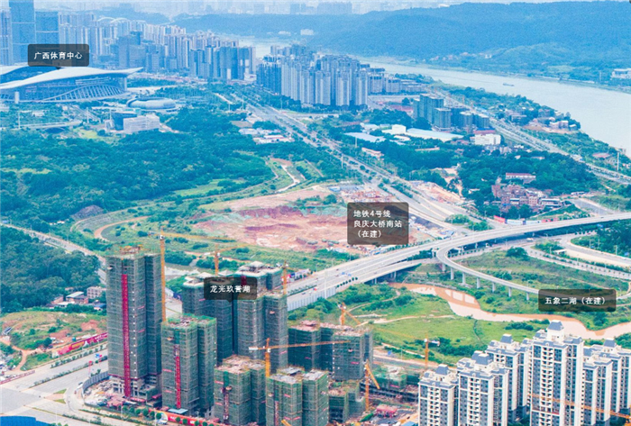 五象新区航拍：良庆大桥南9大楼盘进度喜人/楞塘中湖要开建了？