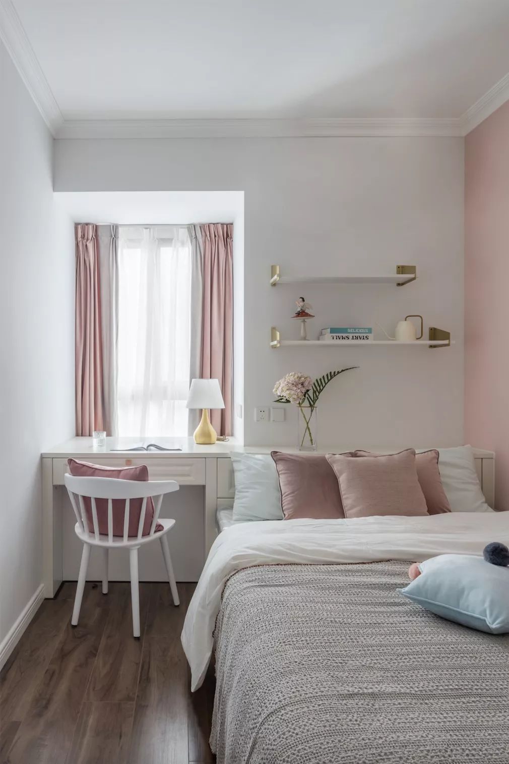 100㎡现代美式，黄蓝配的设计，温馨优雅好气质