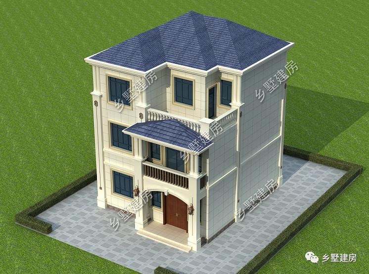 占地90平欧式农村别墅, 南北通透, 左右不开窗, 住家照样舒适!