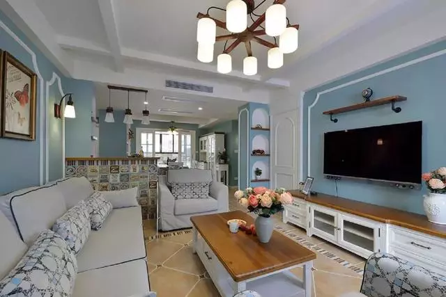 清爽浪漫的美式田园三居，大户型这样装，清新、浪漫又大气！