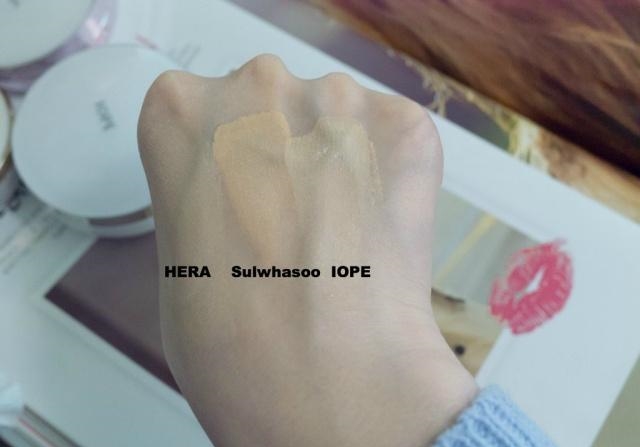 热门的韩系气垫粉饼对比，雪花秀遮瑕最好，IOPE持妆度最给面子