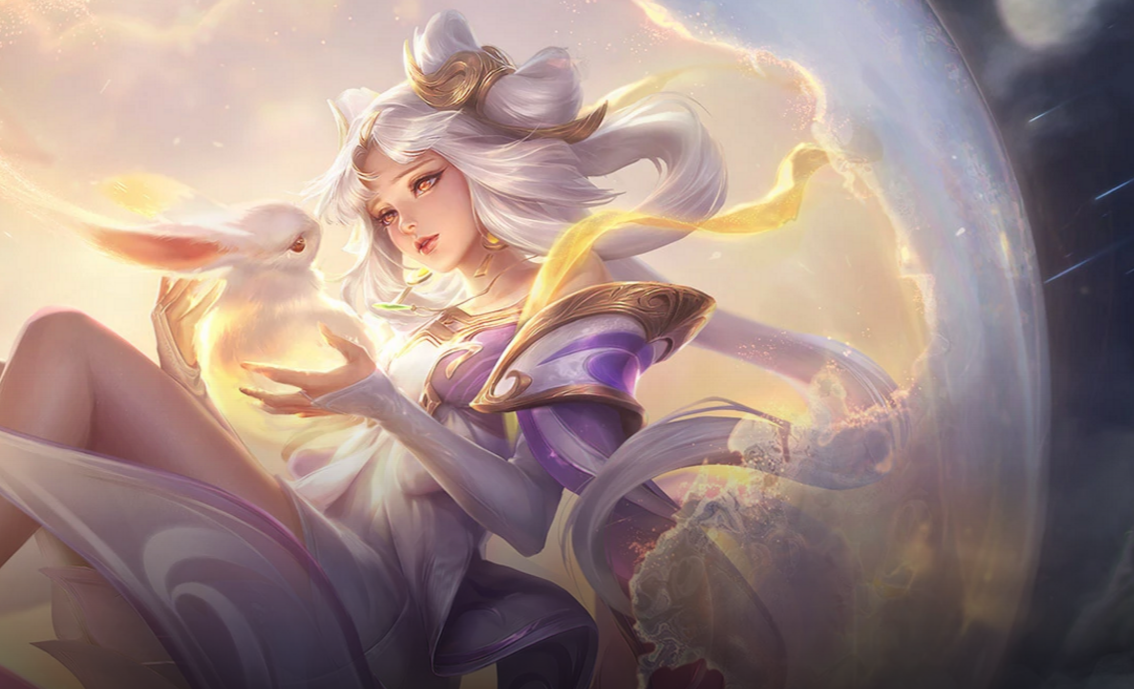 一,寒月公主——嫦娥-法师/坦克从技能上看嫦娥,就觉得很厉害的一位