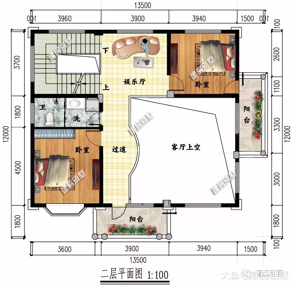 13.5×12米农村别墅，村里第一豪华的住宅，非它莫属