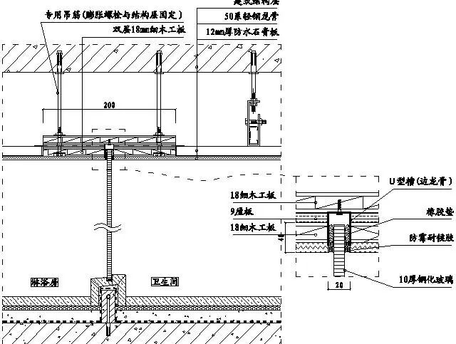 精装修工程细部节点构造施工示意图