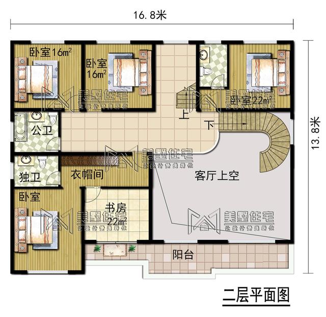 这才是适合农村的房子！9间卧室还有挑空客厅，布局完美的不像话