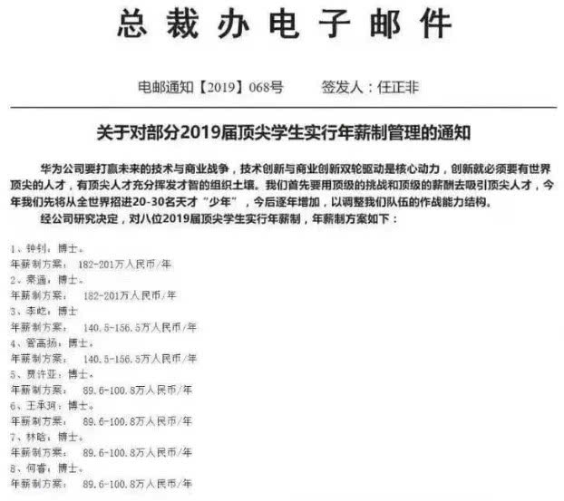 华为豁出去了！应届生最高201万年薪，网友：突然想辞职读个博