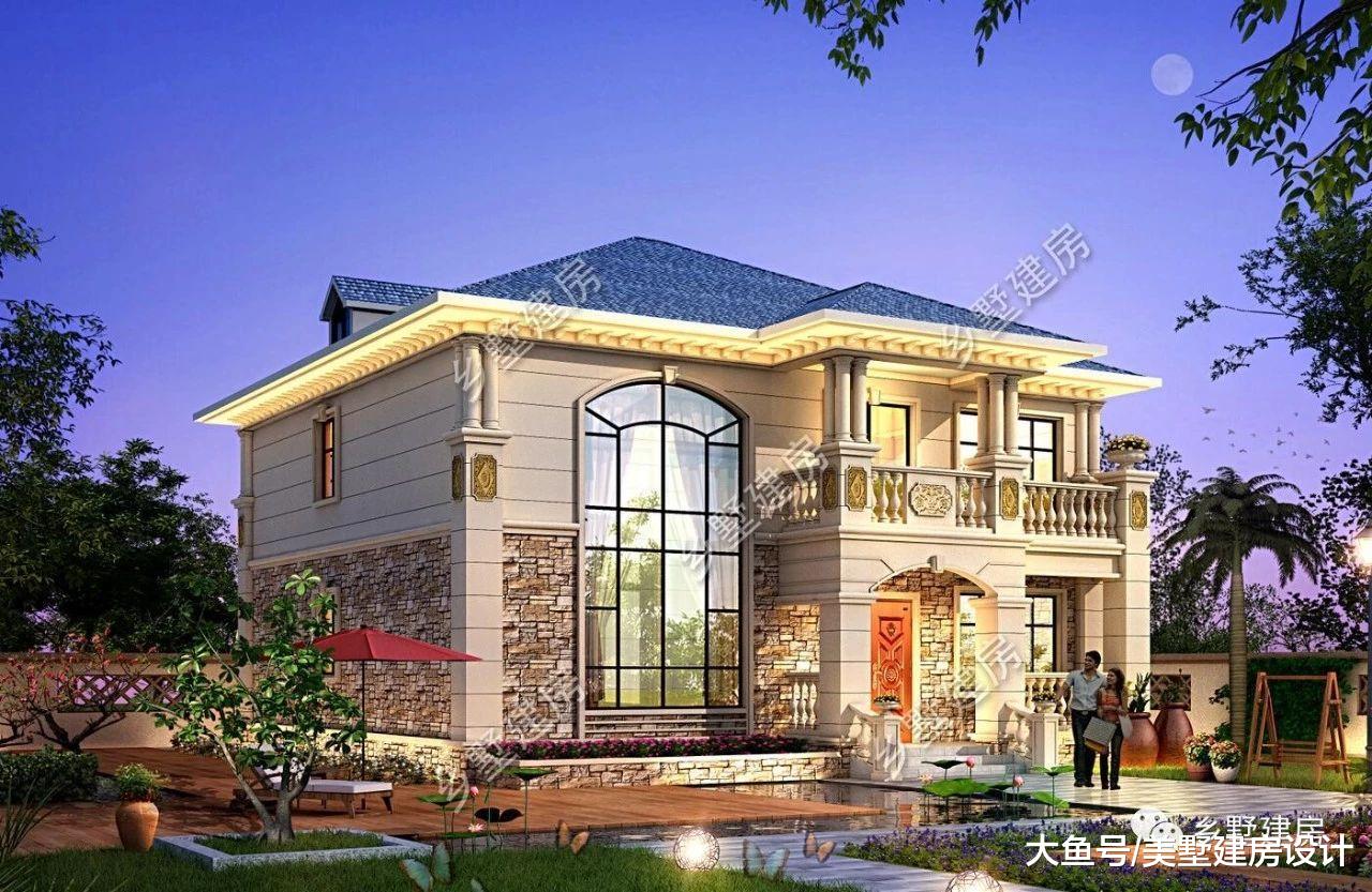 12X12米农村小别墅, 实用又美观, 建一栋左邻右舍羡慕不已!