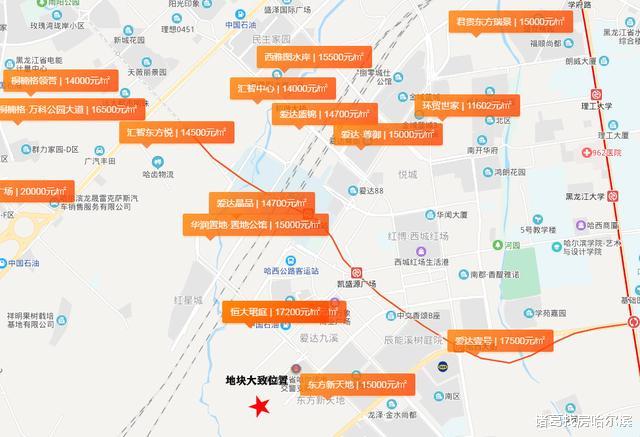哈西南兴街附近地块出让！超6万平商住地！楼面价6495元/㎡