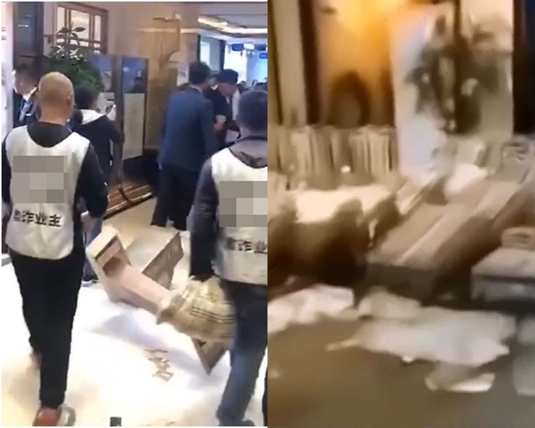 不满入市后楼价跌疑被骗 山东业主闯售楼处捣乱