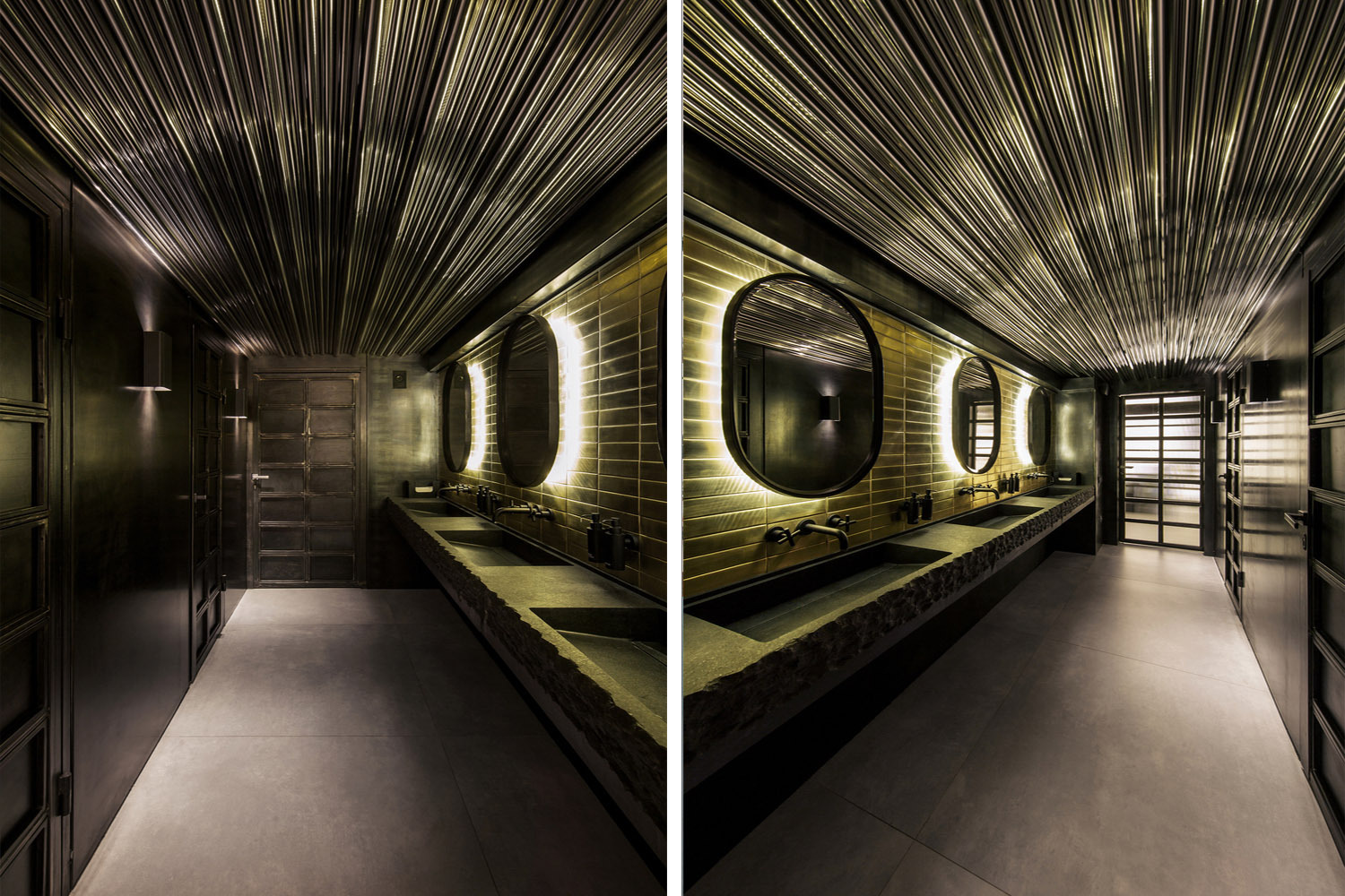 金属与灯光的协奏，打造一个时尚休闲的海鲜爱好者的天堂！