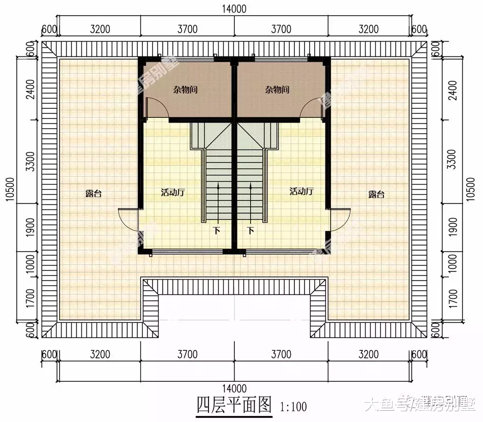 两栋造价低且实用的双拼别墅，面宽都不大，第二栋平屋顶设计