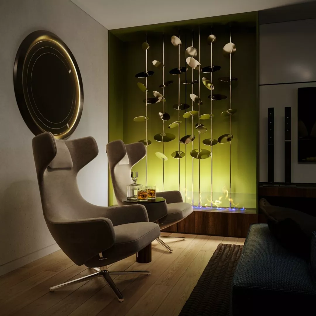 蓝绿撞色系！活力缤纷的家庭住宅设计！