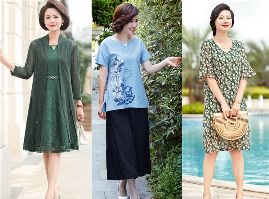 不管妈妈的年龄多大，穿上连衣裙，都能彰显气质增添优雅