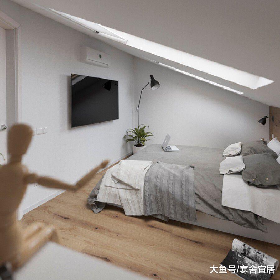 43㎡小复式，装出豪宅感，卧室晚上还能欣赏星空美景，真羡慕！