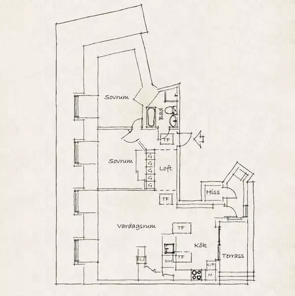 国外80平的阁楼小户型，不规则的畸形空间也要用上