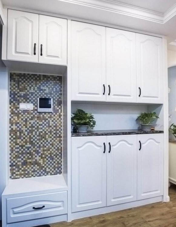 头一次见玄关鞋柜这样设计，用起来太方便了，快让木工学着装