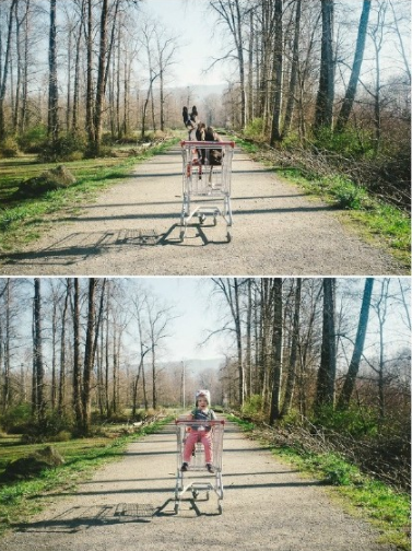 ‘萌娃与狗’傻傻分不清楚，国外玩出新花样萌娃与狗自拍，真的佩服这家主人，这是实力坑娃啊 ，哈哈！