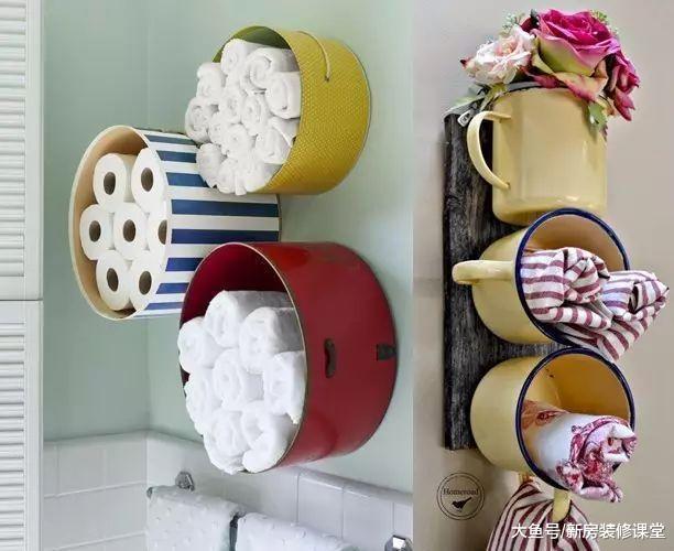 朋友家衛生間沒做一個柜子，用梯子就解決了所有收納，太實用了！