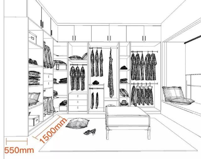 人人都向往和追求的衣帽间，只要2㎡就能塞下！