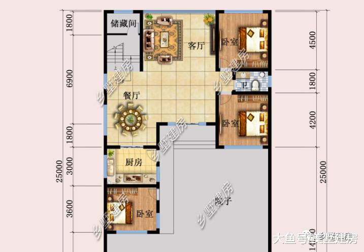 两层新中式农村别墅，时尚简约的外观，给你不一样的居住感受！