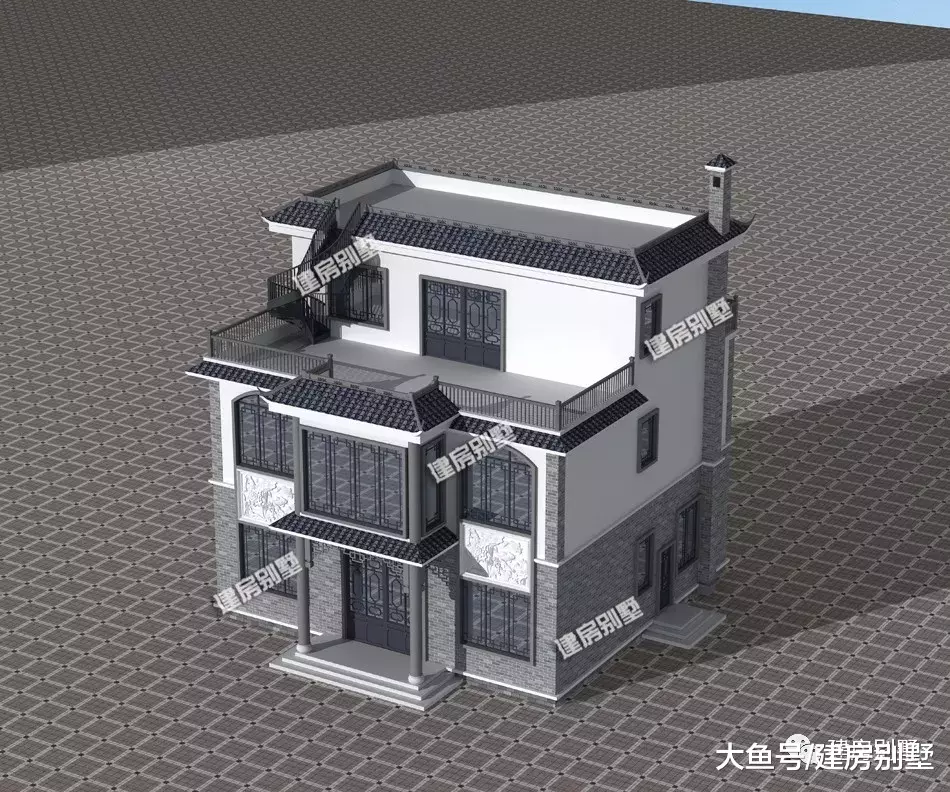 12.2×12.9米新中式别墅，复古的设计，享非凡生活