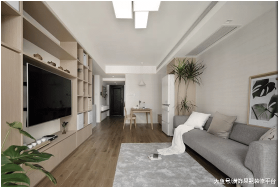 102㎡日式MUJI风2室2厅，电视背景墙成为最大亮点