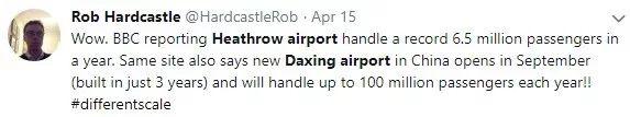 华为之后，大兴机场刷爆英媒! 英国人: 希斯罗不要面子的啊