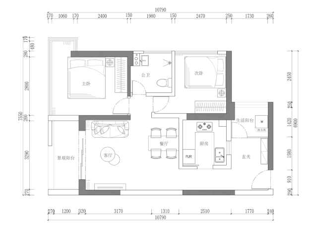 67㎡现代简约，紧凑户型大变样，装出舒适小二房