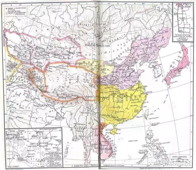 #中国历史#美国哈佛版中国历史地图，与国内版差异大，主要朝代对比