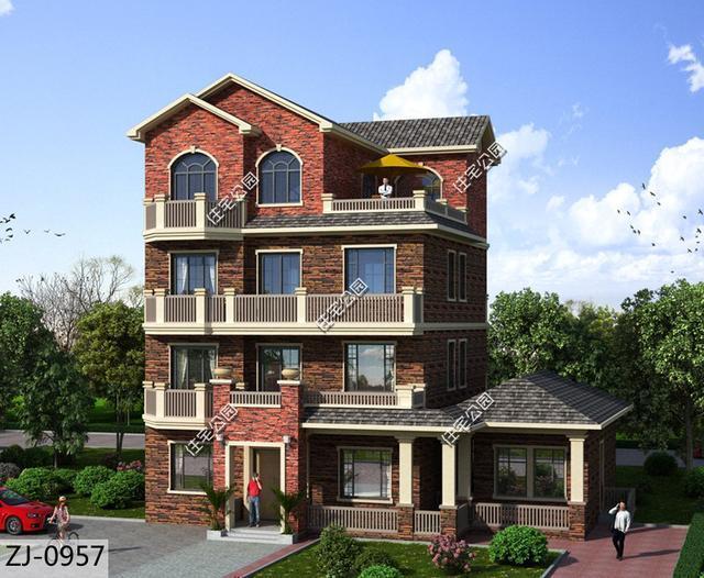 15X12米4层农村别墅, 可实现隔代居住, 三世同堂不是梦