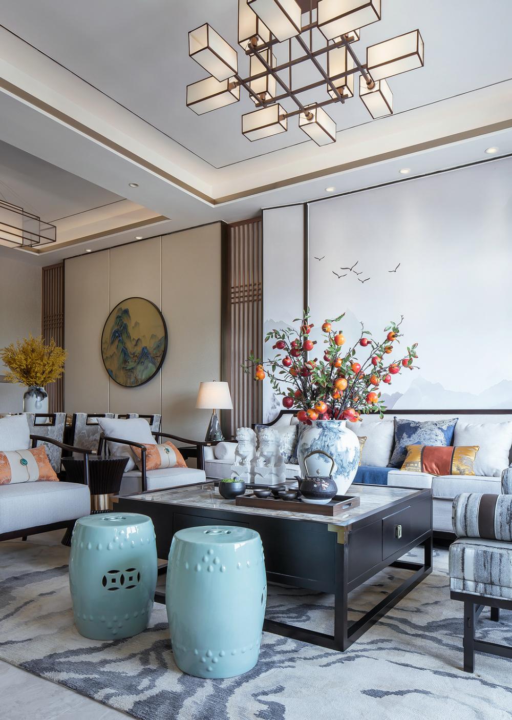 河南三层独栋别墅设计，新中式风格，雅奢东方大美之美