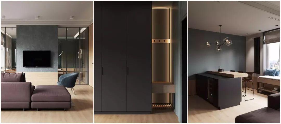 61平的小戶型公寓，把電視背景墻改成這樣，寬敞了好多