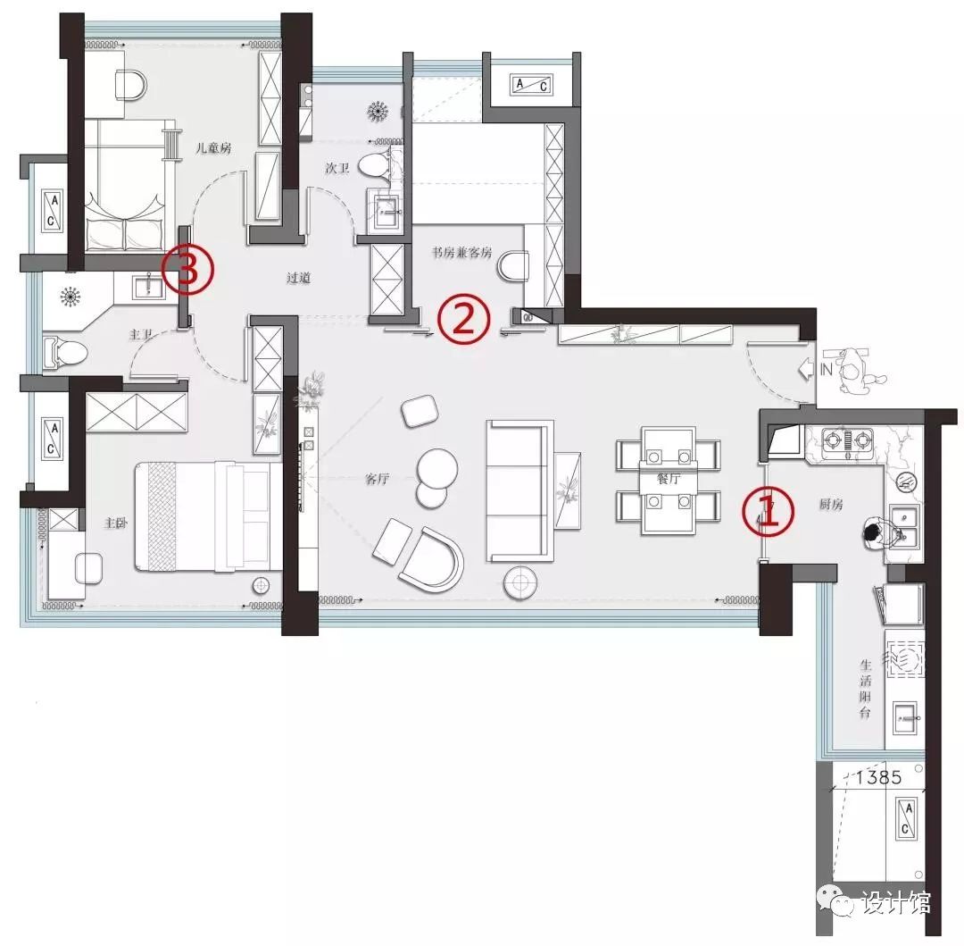 97㎡现代北欧，简单装修+精致软装，营造出暖心的环境