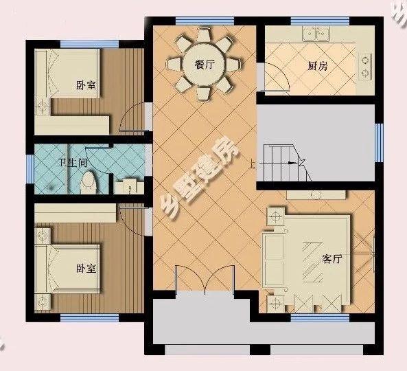 想盖栋别墅养老, 那就选这栋户型没错, 11x10米经典欧式