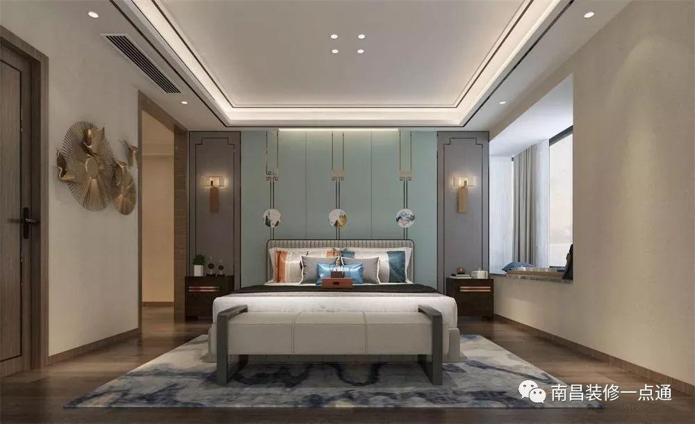 国贸阳光120平三房新中式，清爽优雅的配色方式，总算被我找到了