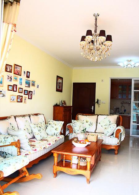 老公給我準備的婚房 碎花布藝打造簡歐風格 迷死人的客廳設計