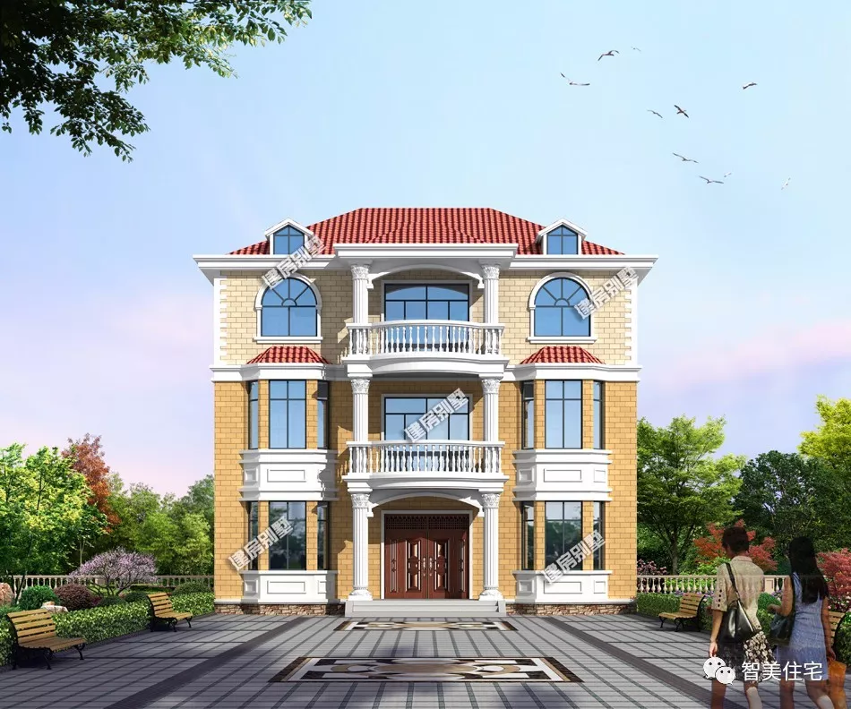 简欧风格设计的两栋自建房，这么美的房子，不愧是明星户型