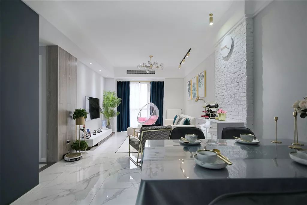 98㎡北欧轻奢，极简风要档次感，这样搭配很自然！