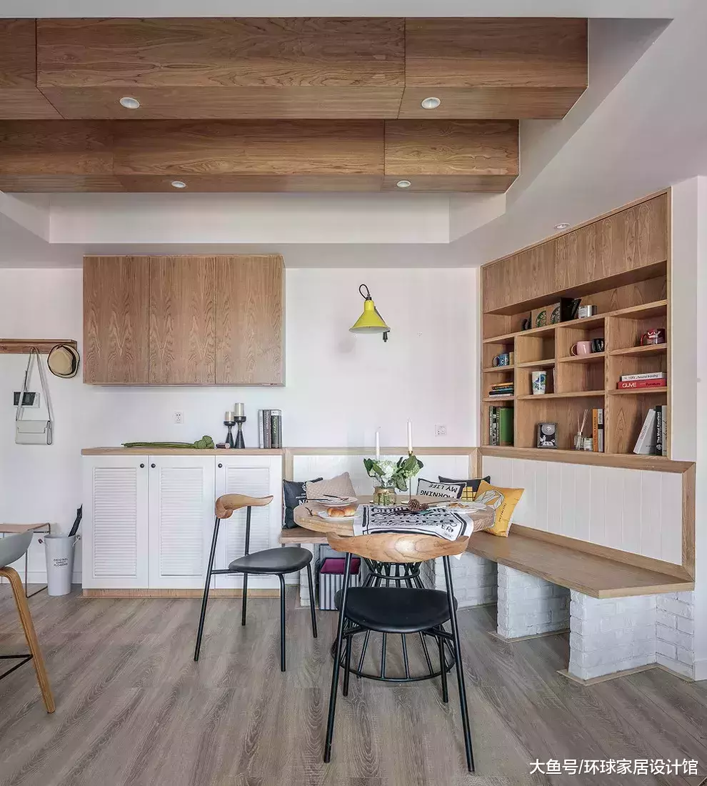 也太好看了吧！114㎡北歐3室2廳，餐廳卡座我給100分！