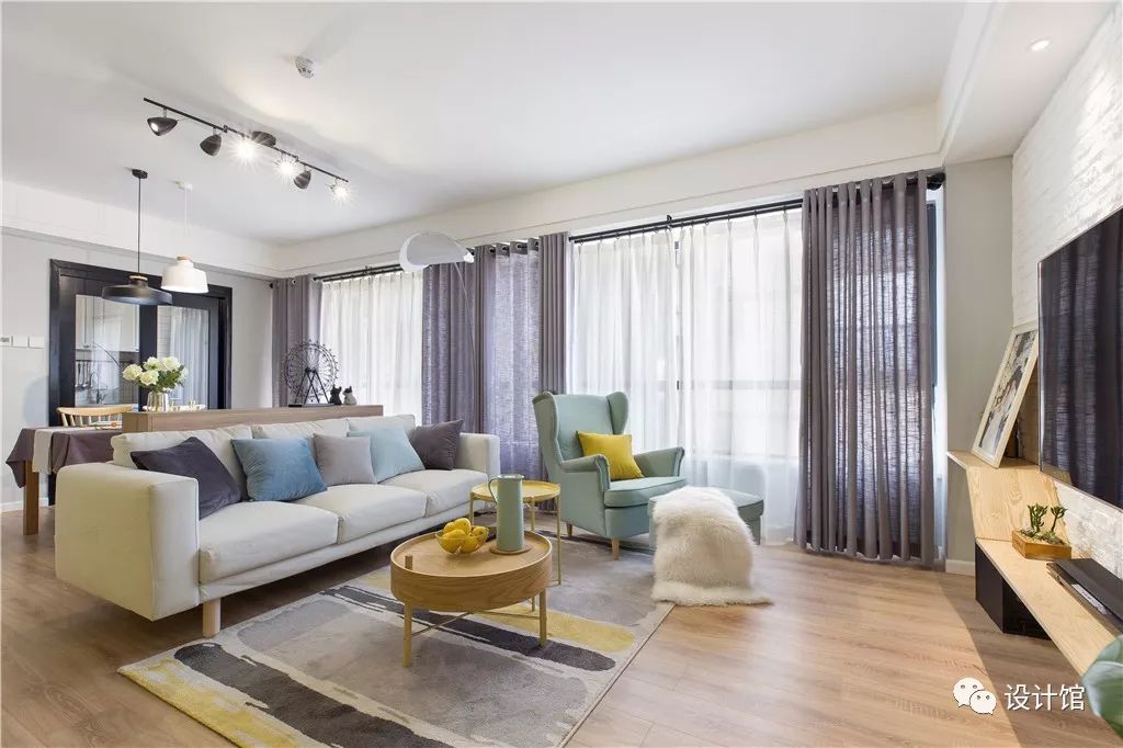 97㎡现代北欧，简单装修+精致软装，营造出暖心的环境